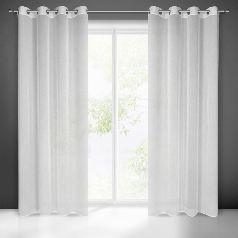 FIRANA GOTOWA SANDRA 140 X 250 CM BIAŁY