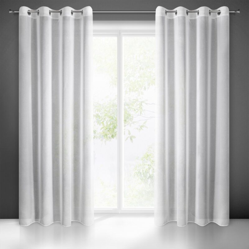 FIRANA GOTOWA ANGELA 140 X 250 CM BIAŁY