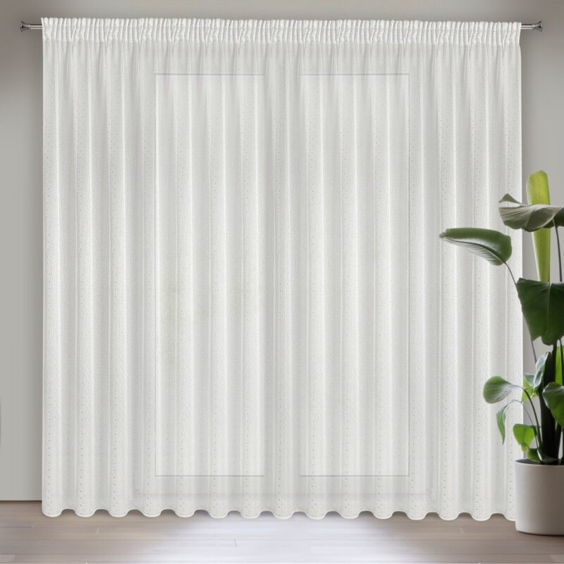 FIRANA GOTOWA SIBEL NA TAŚMIE 300 X 250 CM BIAŁY