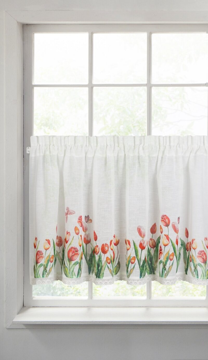 FIRANA GOTOWA STELLA NA TAŚMIE 150 X 60 CM BIAŁY