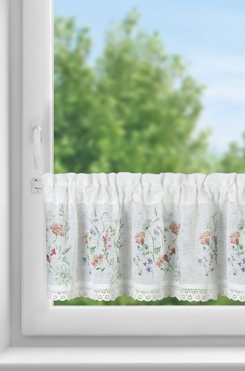 FIRANA GOTOWA SYLWIA NA TAŚMIE 150 X 30 CM BIAŁY
