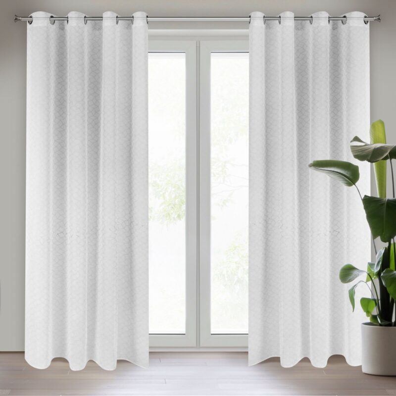 FIRANA GOTOWA CLAUDIA 140 X 250 CM BIAŁY