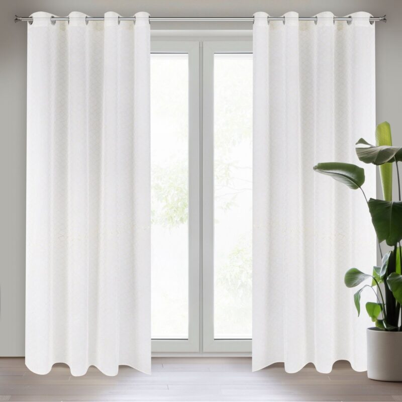FIRANA GOTOWA CLAUDIA 140 X 250 CM BIAŁY