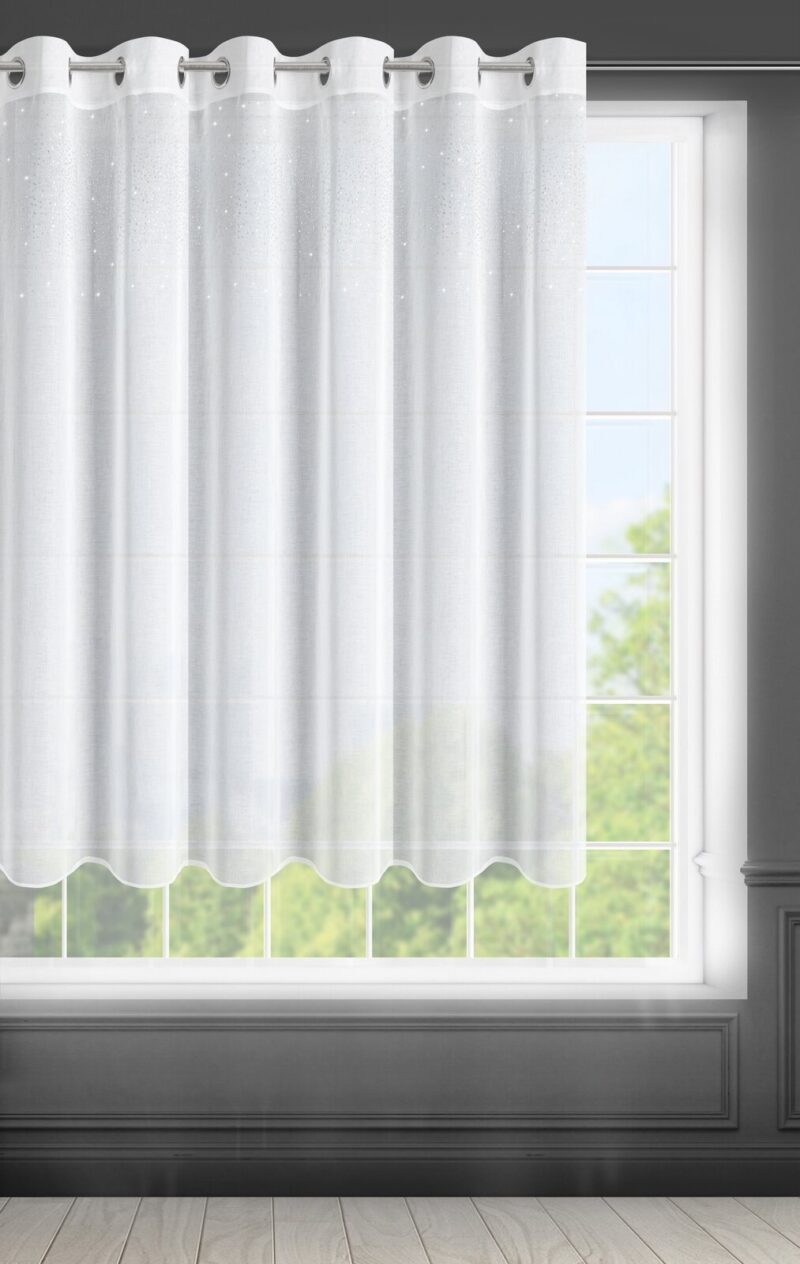 FIRANA GOTOWA NADINE 300 X 150 CM BIAŁY