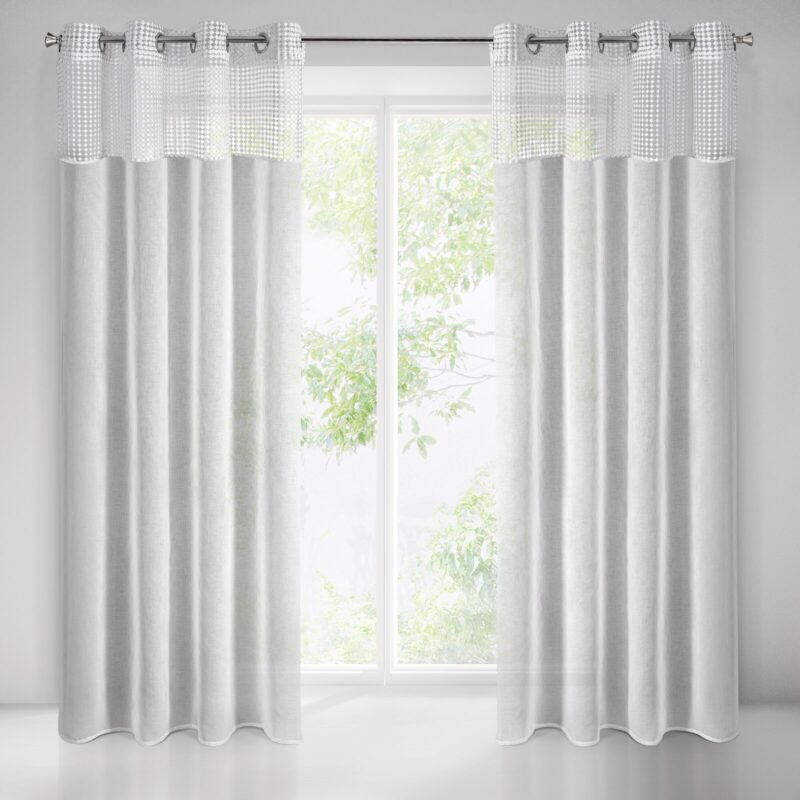 FIRANA GOTOWA GRACE 135 X 250 CM BIAŁY