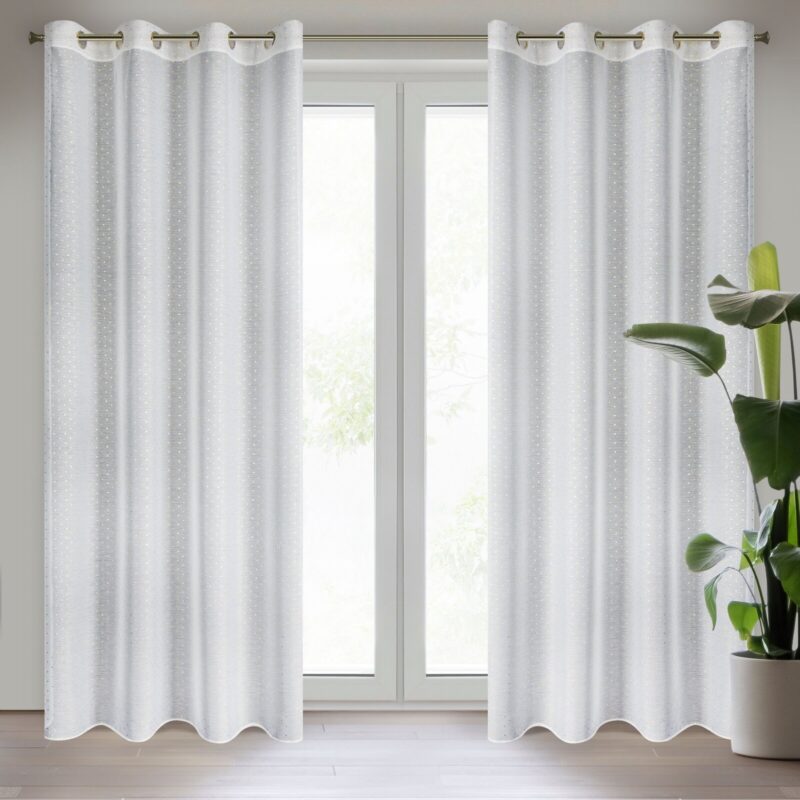 FIRANA GOTOWA SIBEL 140 X 250 CM BIAŁY