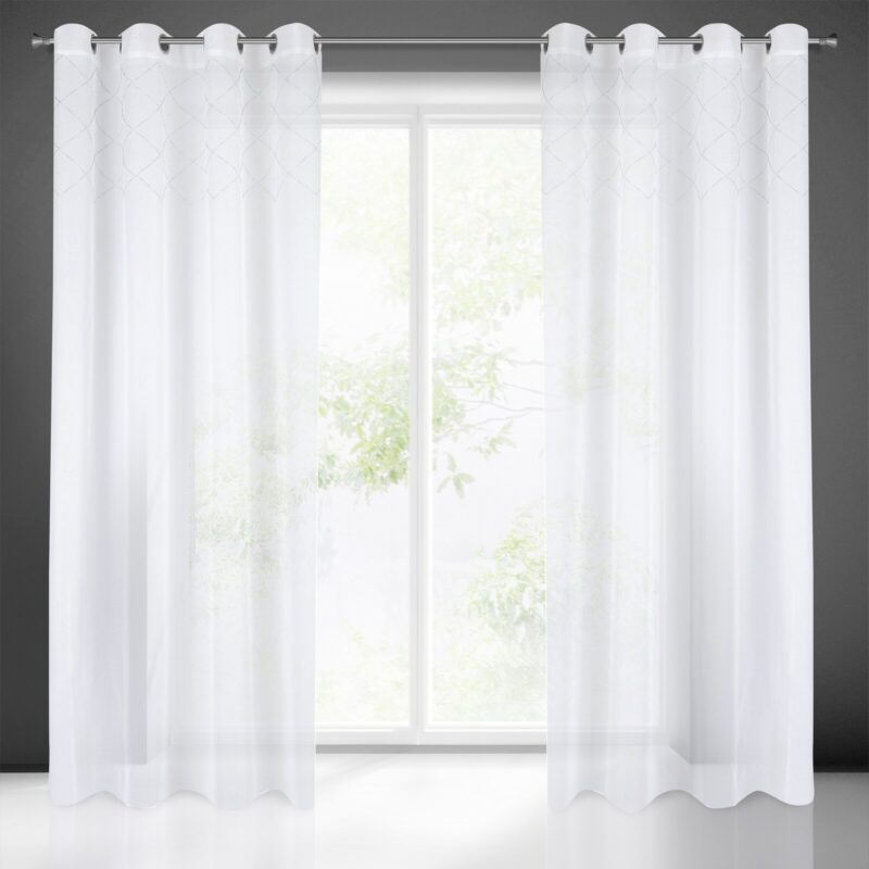 FIRANA GOTOWA PERLA 140 X 250 CM BIAŁY