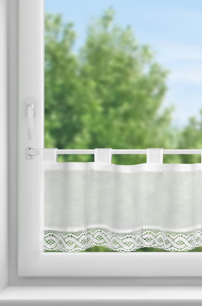 FIRANA GOTOWA VINCE NA SZELKACH 150 X 30 CM BIAŁY