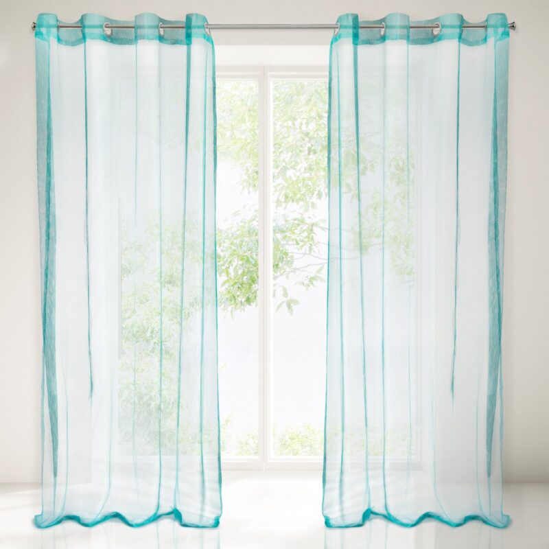 FIRANA GOTOWA ANIKA 140 X 250 CM TURKUSOWY
