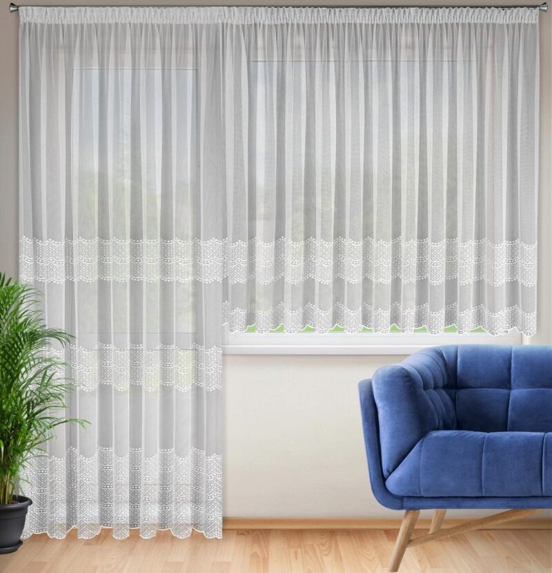 FIRANA GOTOWA DEK 400 X 140 CM BIAŁY