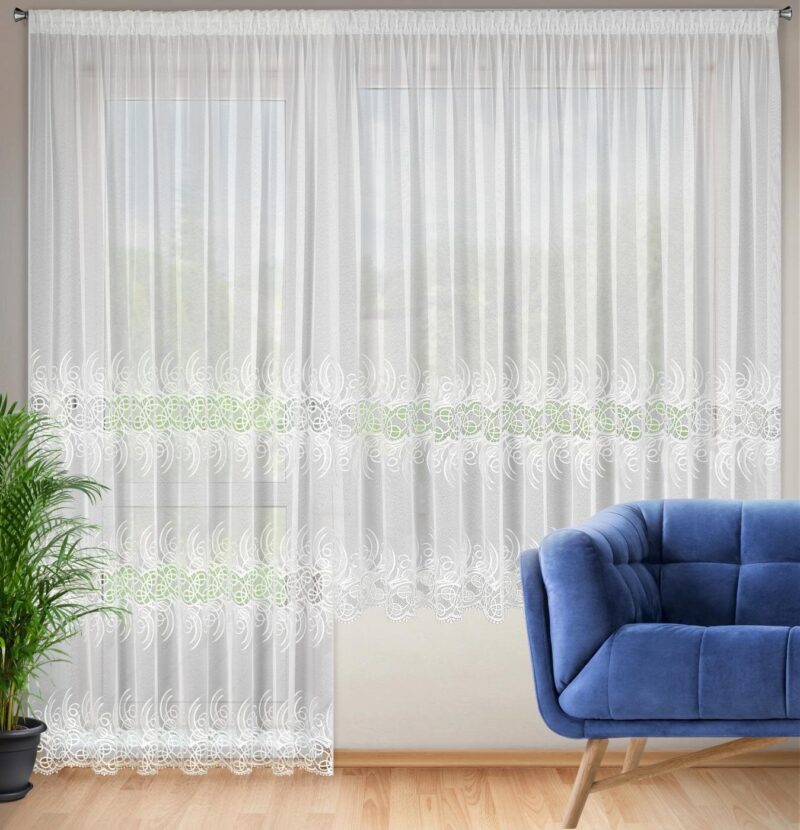 FIRANA GOTOWA DEK 400 X 185 CM BIAŁY