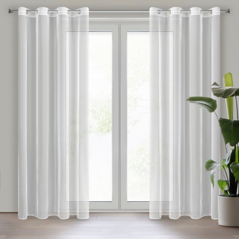 FIRANA GOTOWA JULITA 140 X 250 CM BIAŁY