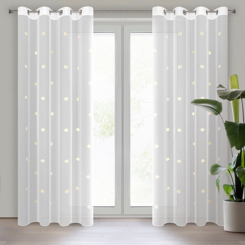 FIRANA GOTOWA ELSA 140 X 250 CM BIAŁY