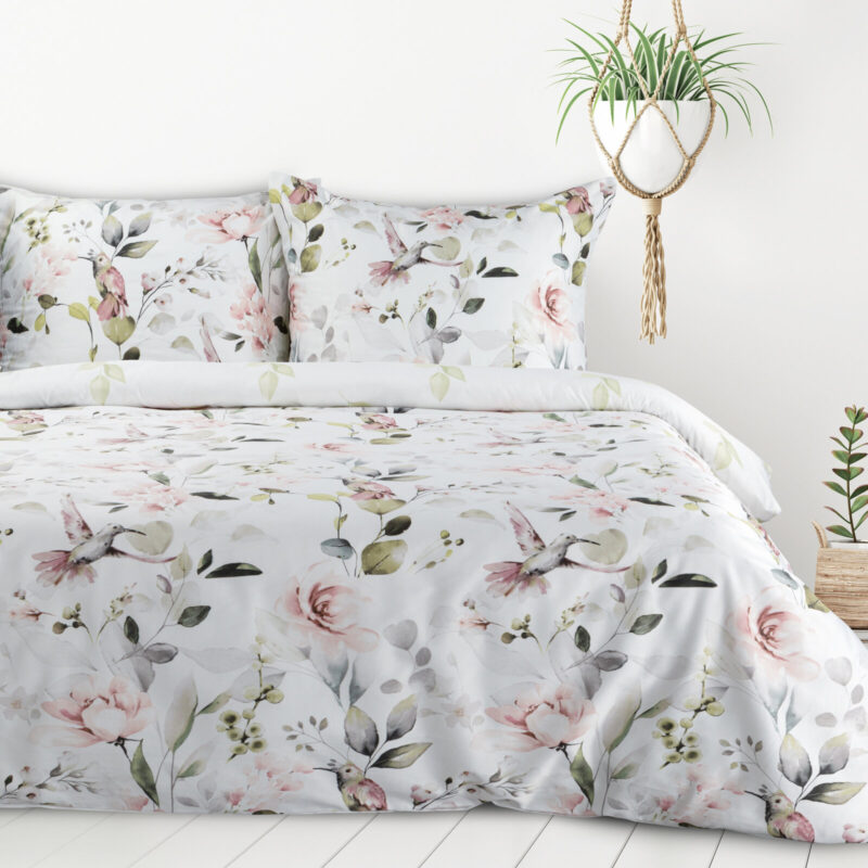 KOMPLET POŚCIELI DWUSTRONNEJ D91 LEA 08 220 X 200 CM BIAŁY