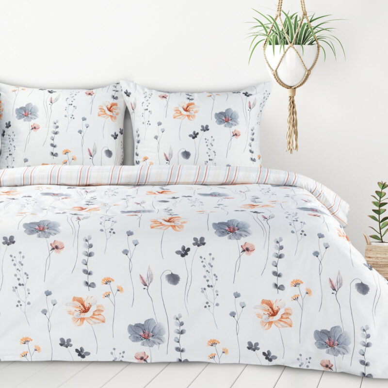 KOMPLET POŚCIELI DWUSTRONNEJ  D91 LEA 10 220 X 200 CM BIAŁY