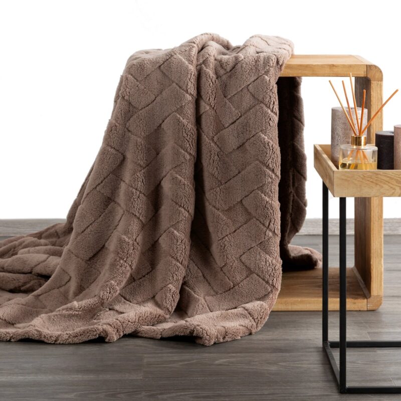 KOC D91 CARO 70 X 160 CM CIEMNOBEŻOWY